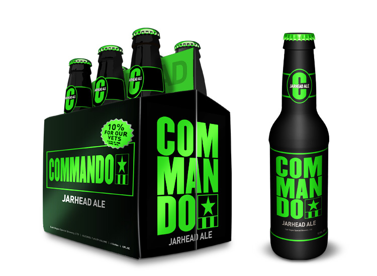 Commando Beer Sixpack in Green