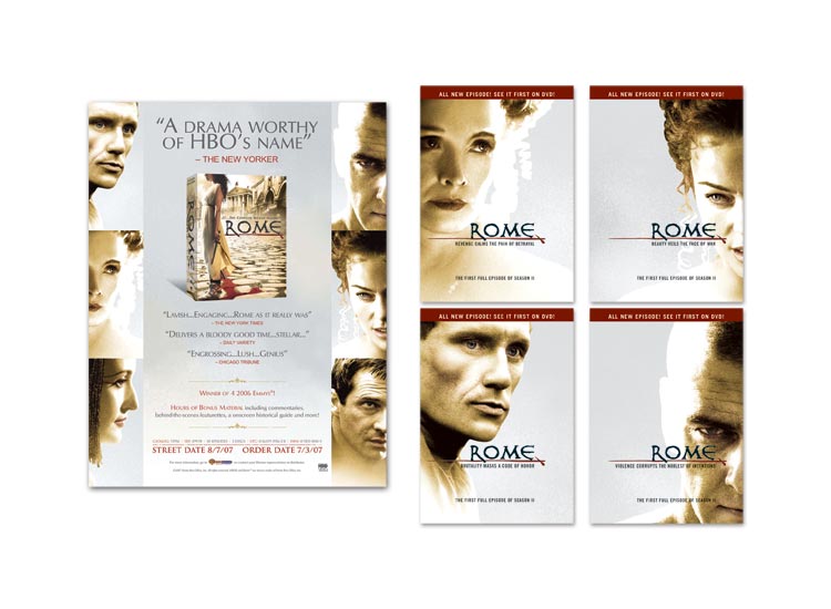 Rome Ad and Screener Covers